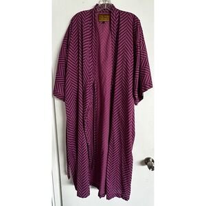 Four Seasons Resort Bali at Jimbaran Bay Cotton Kimono Robe Purple Chevron M